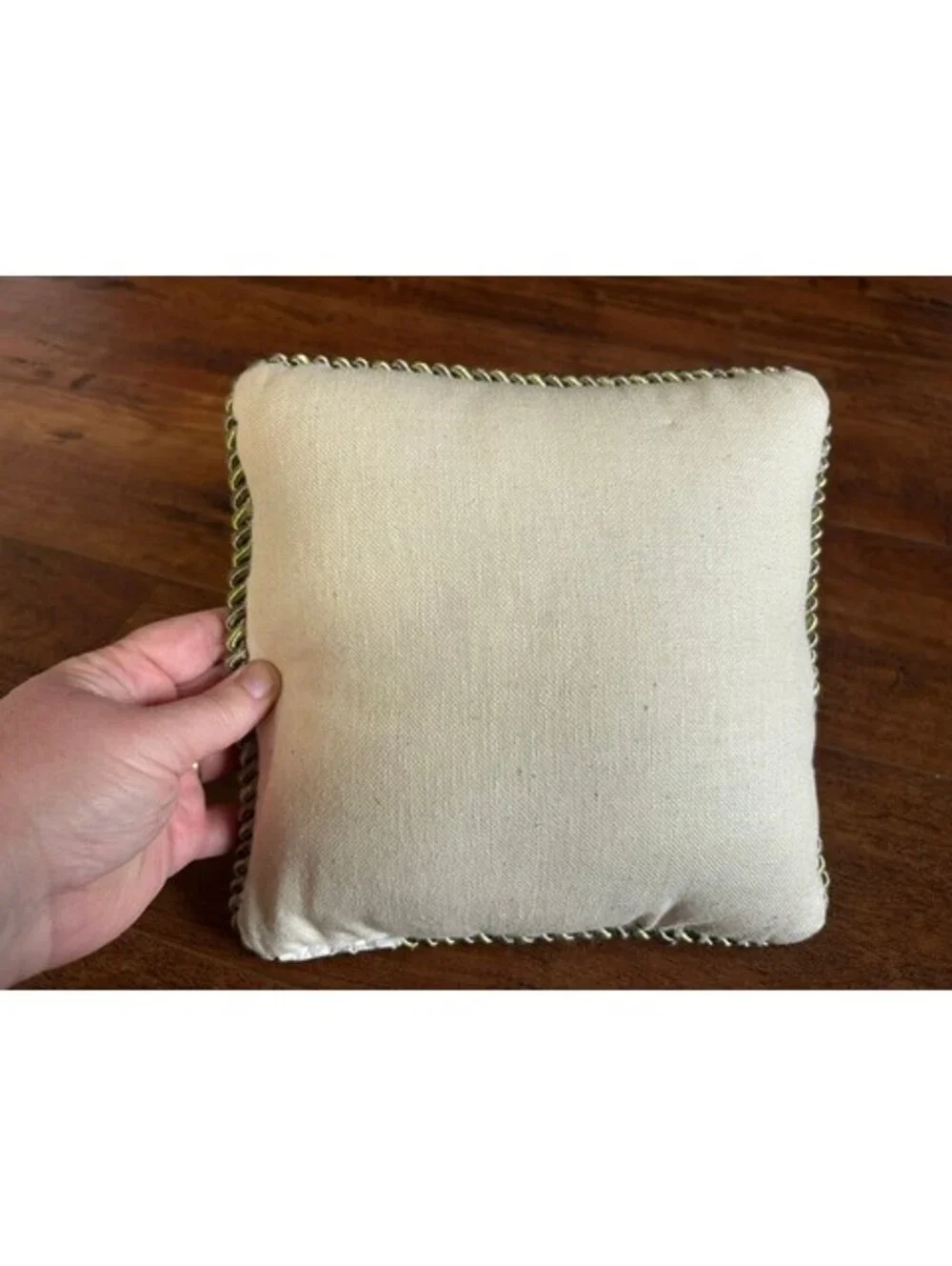 Decorative Embroidered Pineapple Throw Pillow with Green Trim